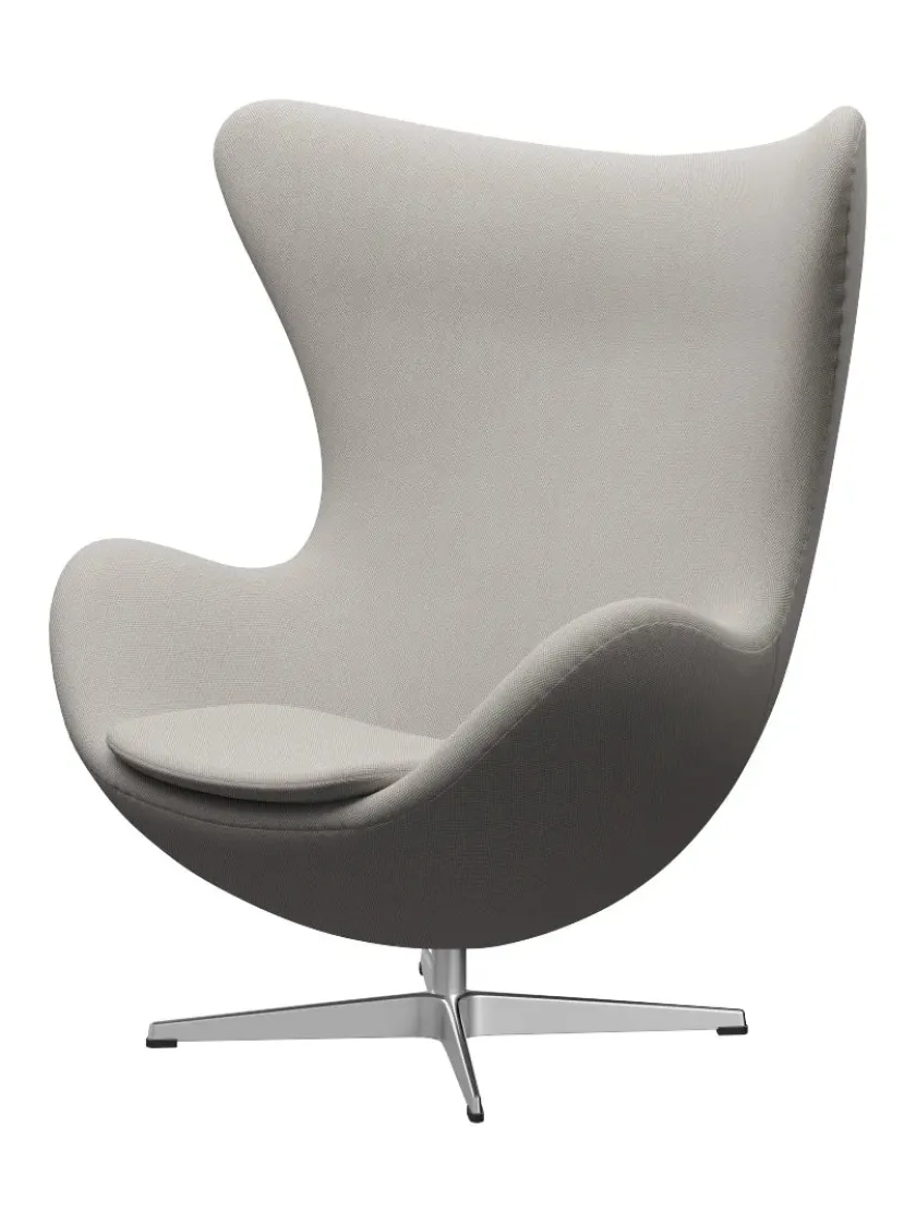 Fritz Hansen 3316 Ægget af Arne Jacobsen læder> Loungestole|Lænestole