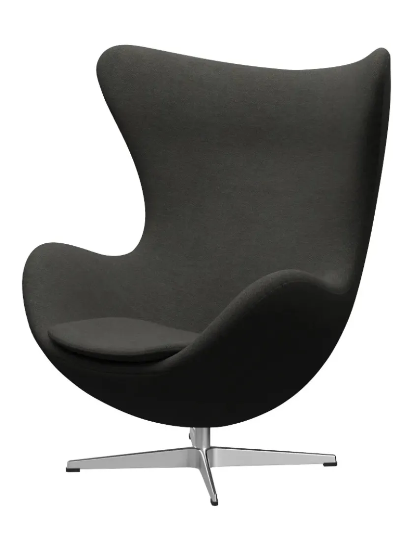 Fritz Hansen 3316 Ægget af Arne Jacobsen læder> Loungestole|Lænestole