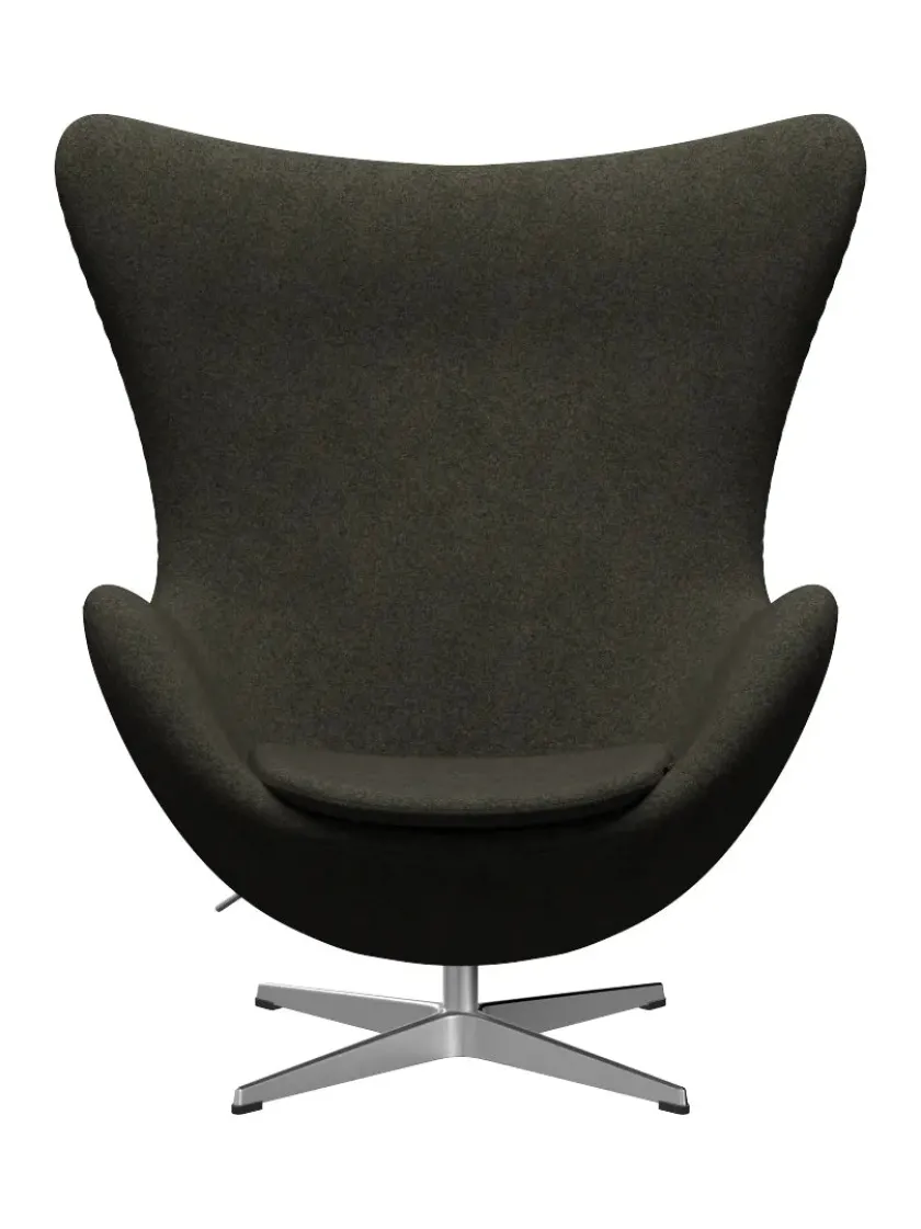 Fritz Hansen 3316 Ægget af Arne Jacobsen læder> Loungestole|Lænestole