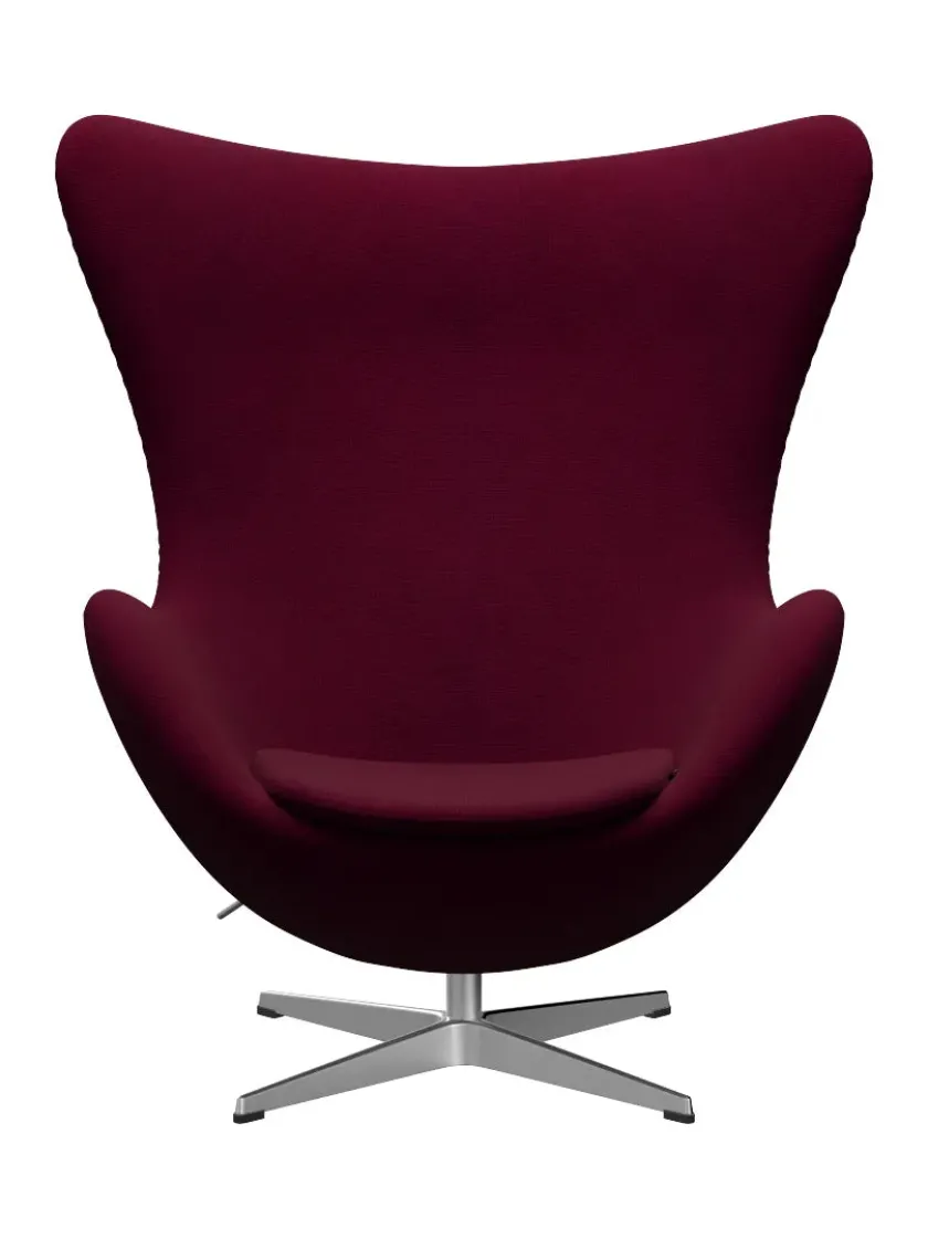 Fritz Hansen 3316 Ægget af Arne Jacobsen læder> Loungestole|Lænestole