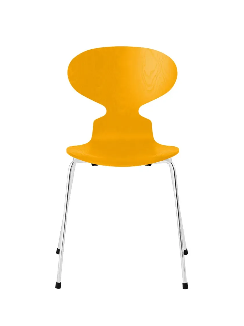 Fritz Hansen 3101 Myren Stol i farvet ask af Arne Jacobsen> Spisebordsstole