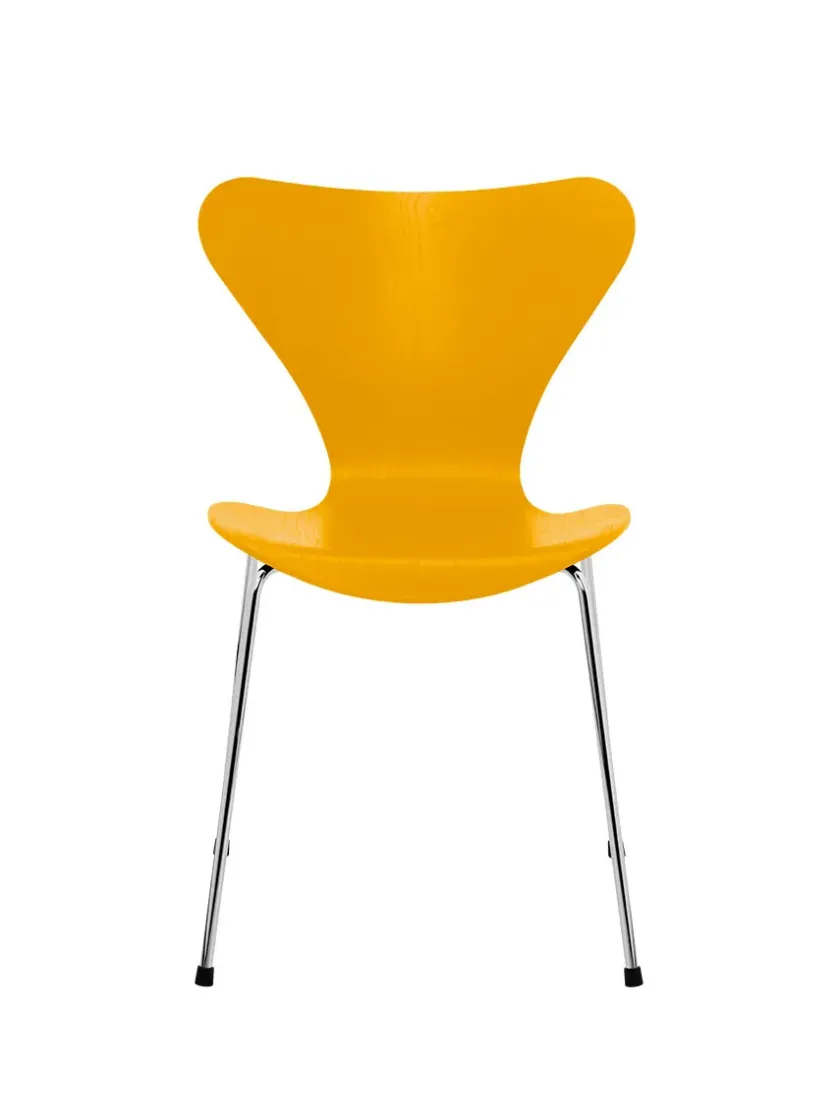 Fritz Hansen 3107 Serie 7 stol i farvet ask af Arne Jacobsen> Spisebordsstole