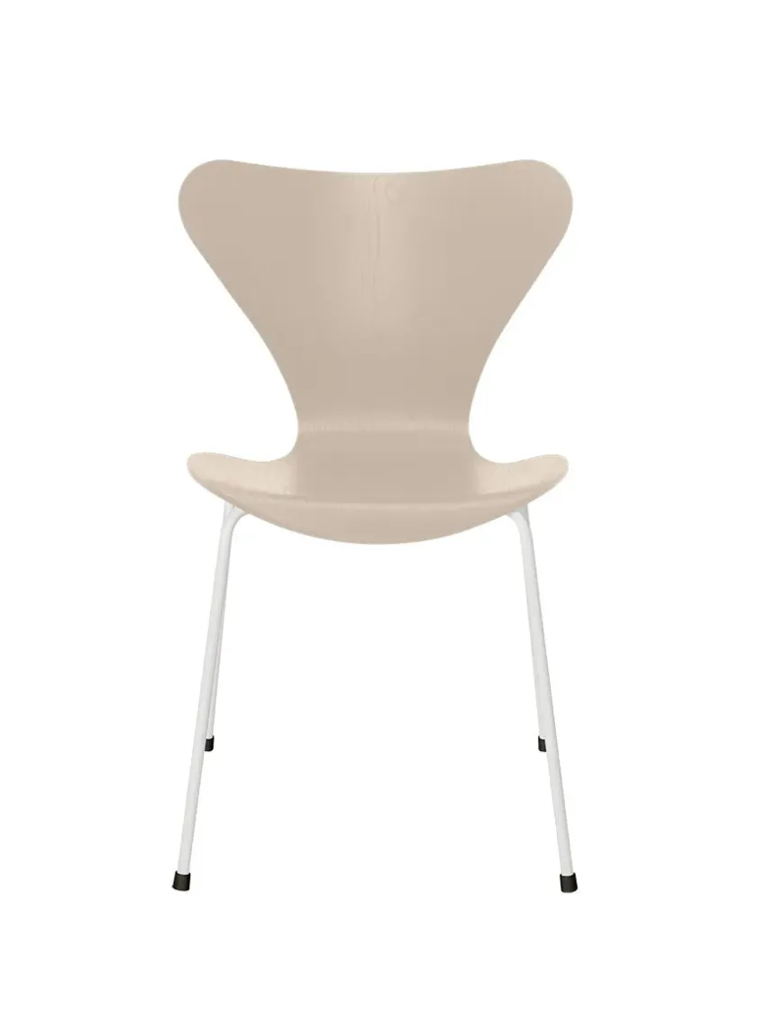 Fritz Hansen 3107 Serie 7 stol i farvet ask af Arne Jacobsen> Spisebordsstole