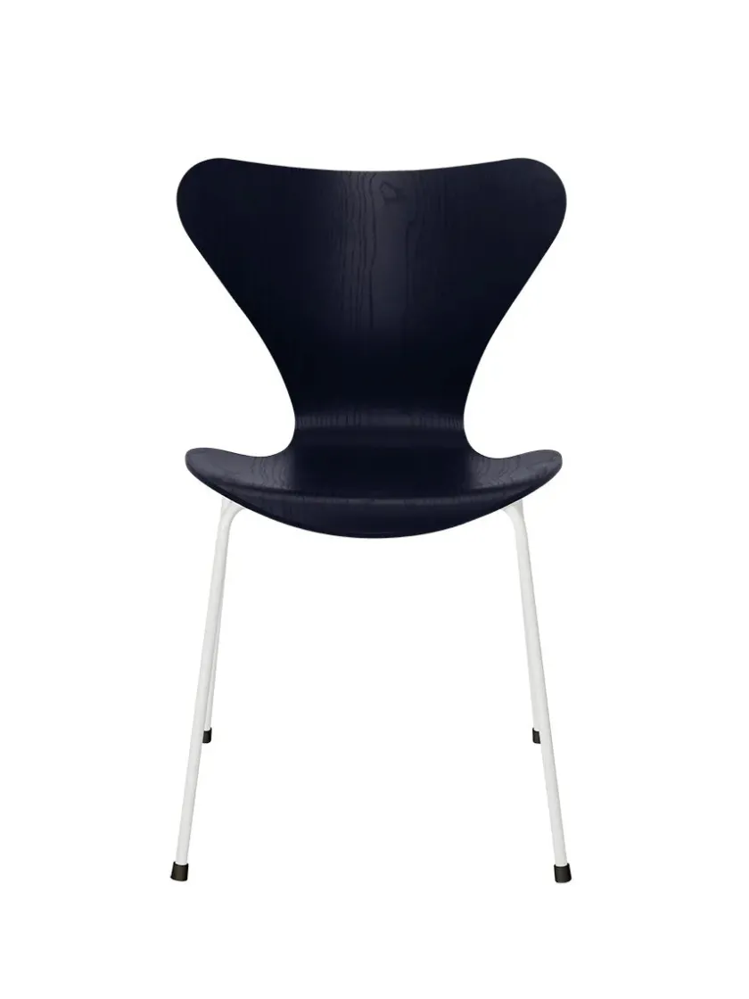 Fritz Hansen 3107 Serie 7 stol i farvet ask af Arne Jacobsen> Spisebordsstole