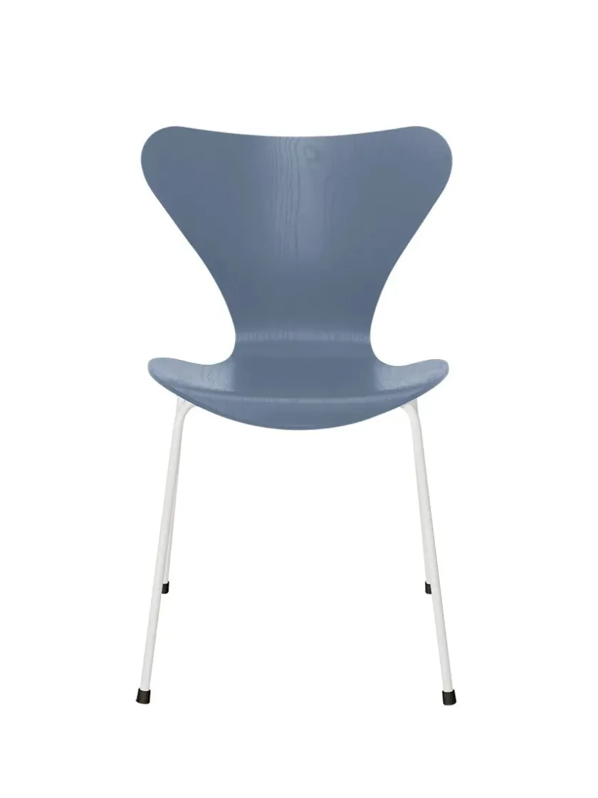 Fritz Hansen 3107 Serie 7 stol i farvet ask af Arne Jacobsen> Spisebordsstole