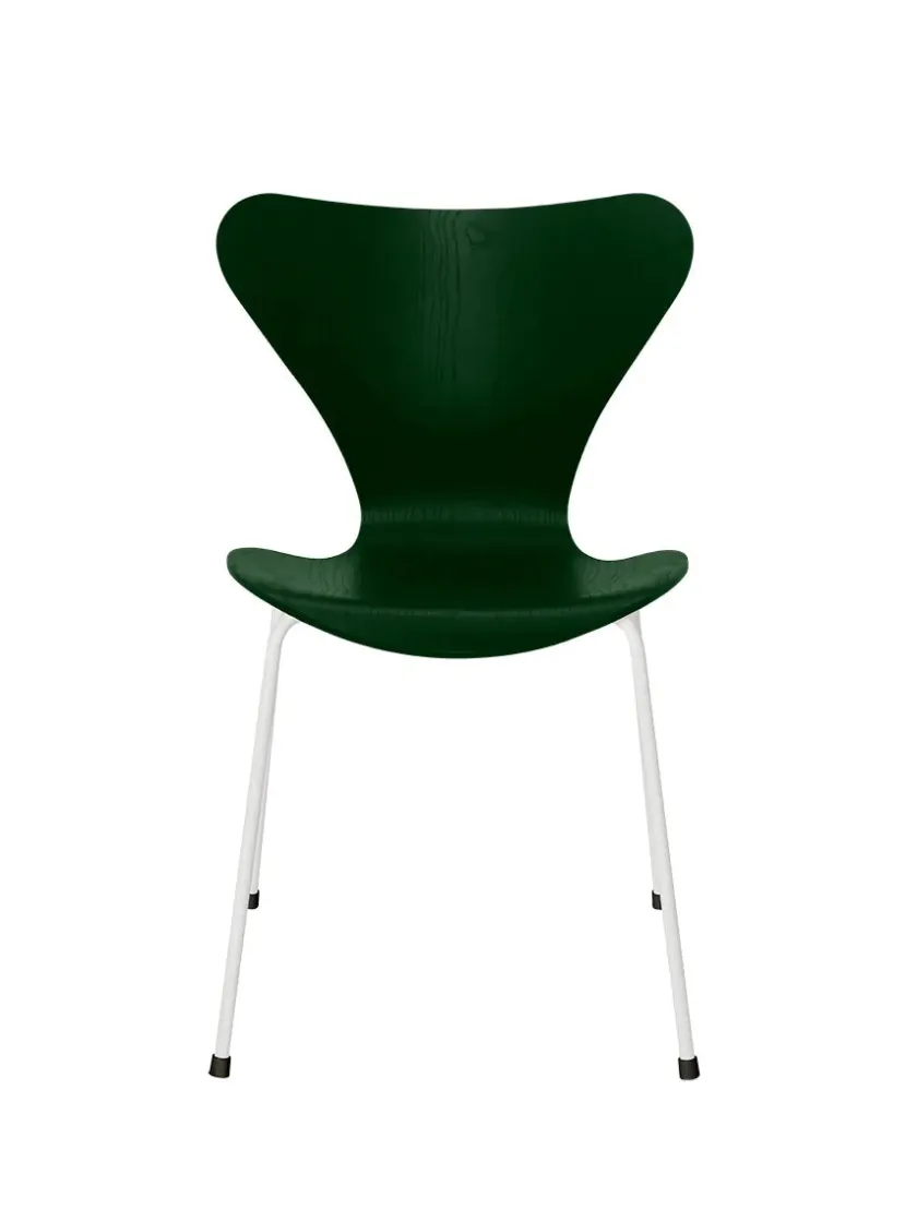Fritz Hansen 3107 Serie 7 stol i farvet ask af Arne Jacobsen> Spisebordsstole