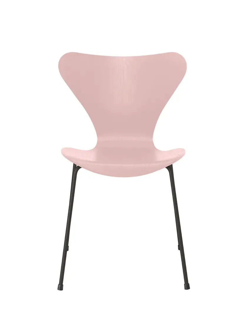 Fritz Hansen 3107 Serie 7 stol i farvet ask af Arne Jacobsen> Spisebordsstole