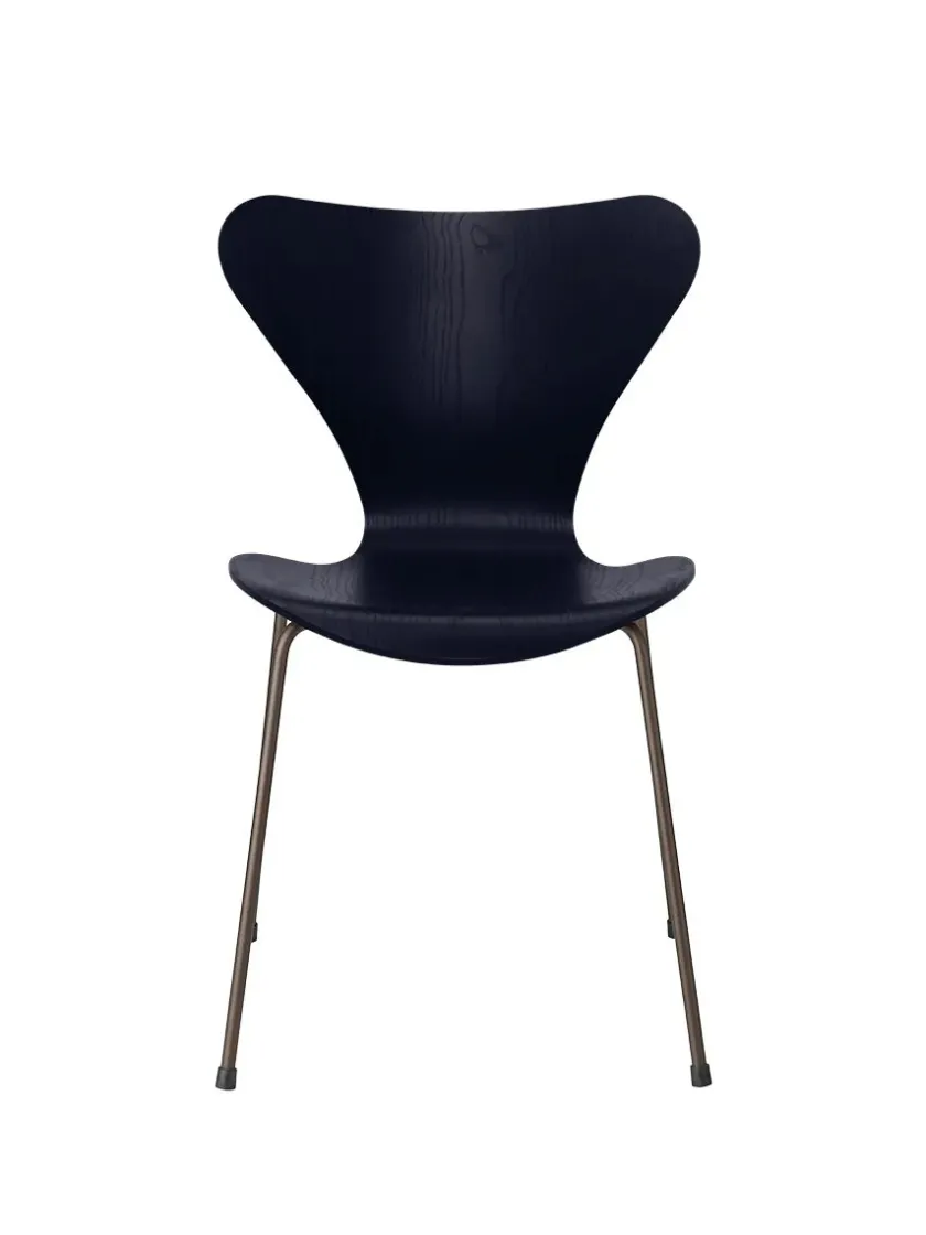 Fritz Hansen 3107 Serie 7 stol i farvet ask af Arne Jacobsen> Spisebordsstole