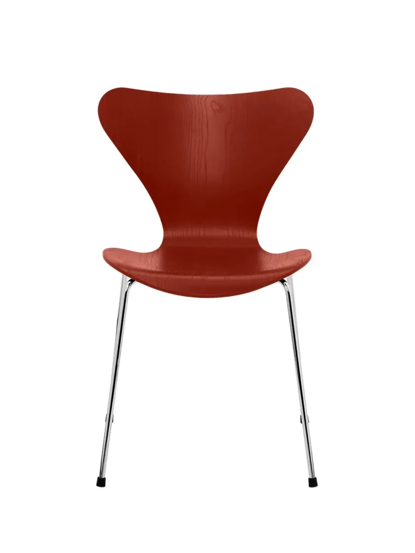Fritz Hansen 3107 Serie 7 stol i farvet ask af Arne Jacobsen> Spisebordsstole