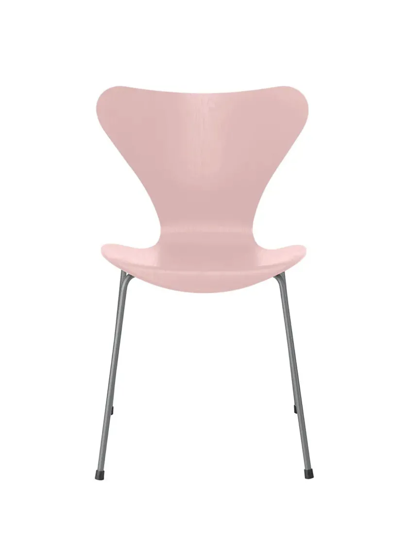 Fritz Hansen 3107 Serie 7 stol i farvet ask af Arne Jacobsen> Spisebordsstole