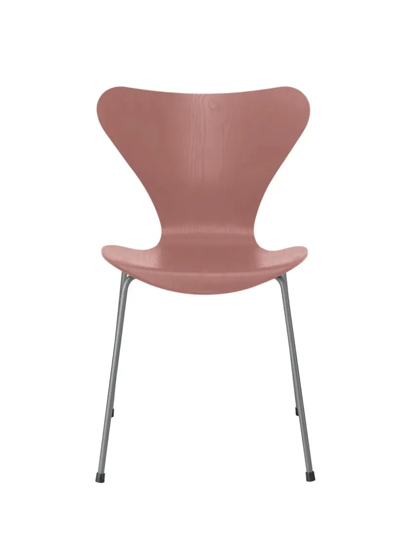 Fritz Hansen 3107 Serie 7 stol i farvet ask af Arne Jacobsen> Spisebordsstole