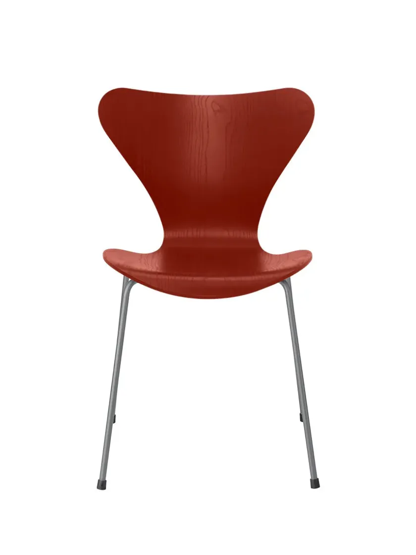 Fritz Hansen 3107 Serie 7 stol i farvet ask af Arne Jacobsen> Spisebordsstole