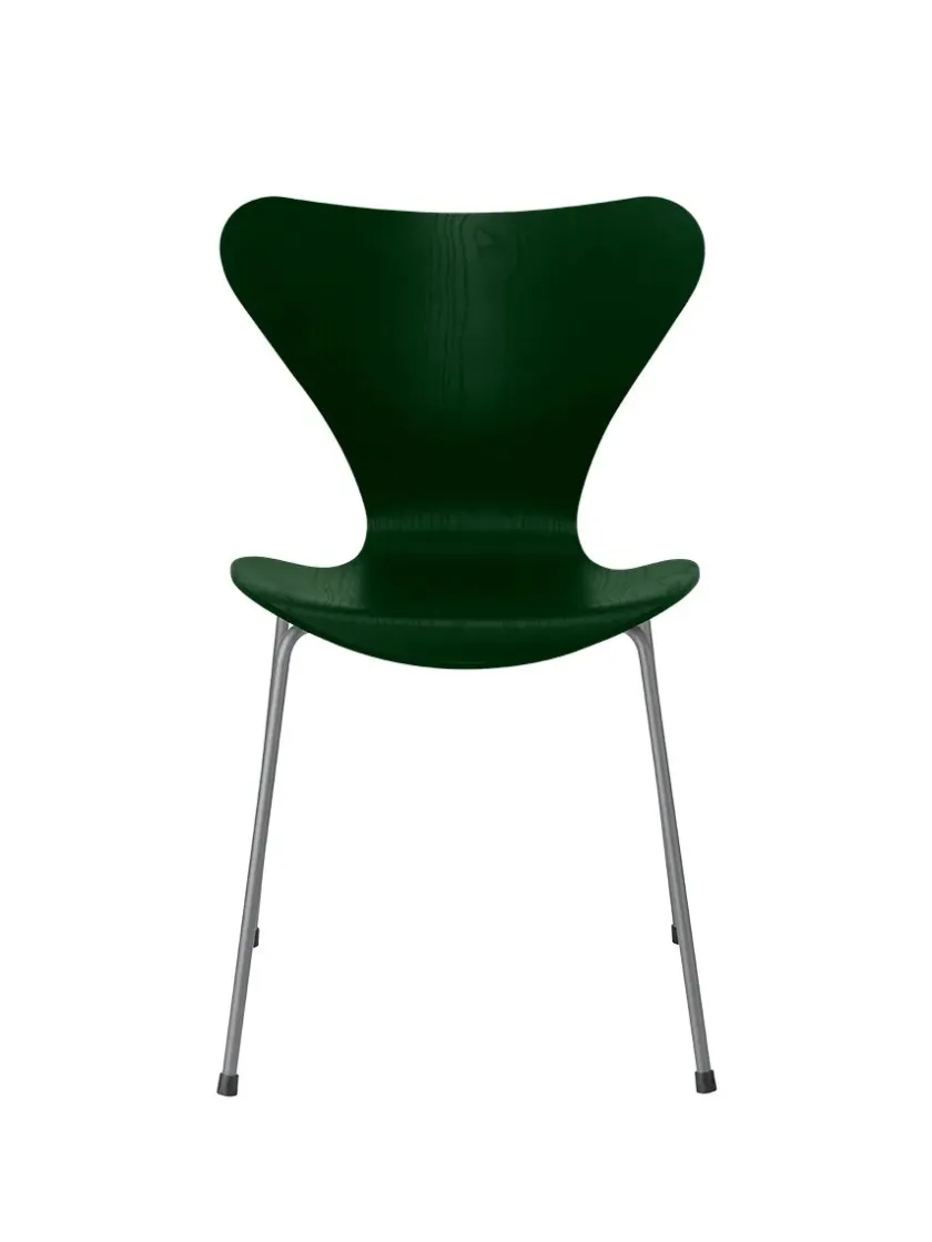 Fritz Hansen 3107 Serie 7 stol i farvet ask af Arne Jacobsen> Spisebordsstole