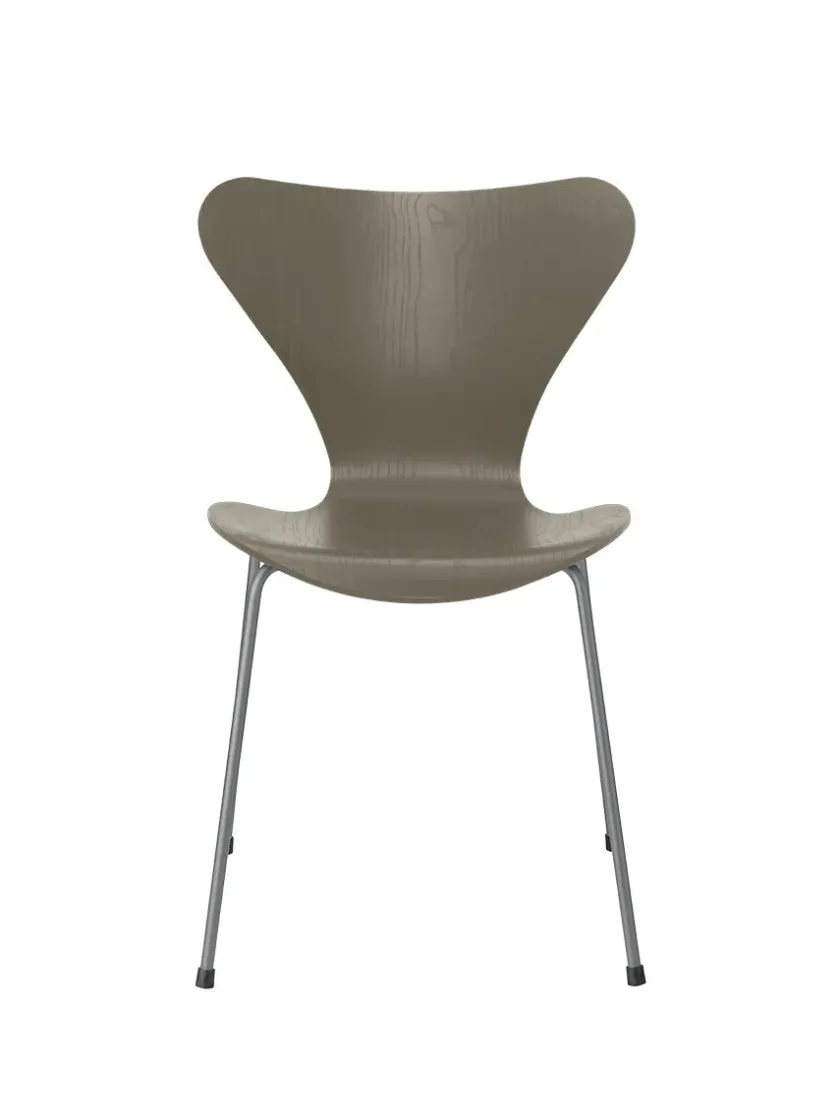 Fritz Hansen 3107 Serie 7 stol i farvet ask af Arne Jacobsen> Spisebordsstole