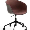 HAY About a Chair AAC52 Forsidepolstret, sort skal fra> Kontorstole