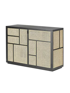 Design House Stockholm Air Sideboard, black/cane fra><noscript><img width=