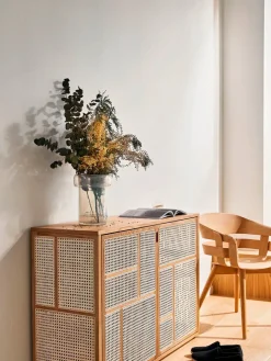 Design House Stockholm Air Sideboard, black/cane fra><noscript><img width=