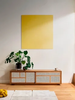 Design House Stockholm Air Sideboard Low, black/cane fra><noscript><img width=