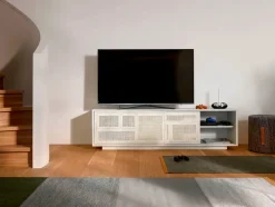 Design House Stockholm Air Sideboard Low, black/cane fra><noscript><img width=