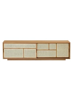Design House Stockholm Air Sideboard Low, oak/cane fra><noscript><img width=