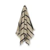 Ferm Living Alee Hand Towel, sand/black fra> Badeværelsestekstiler