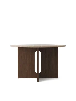 Audo Copenhagen Androgyne Dining Table Ø120 dark stained oak, sand sten fra> Spiseborde