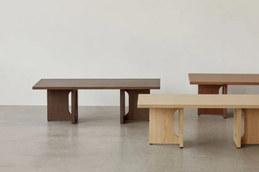 Audo Copenhagen Androgyne Lounge Table, Calacatta Viola / Wood fra> Sofaborde
