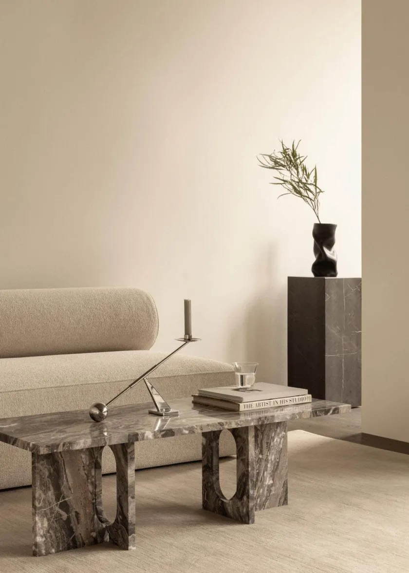 Audo Copenhagen Androgyne Lounge Table, Calacatta Viola / Wood fra> Sofaborde