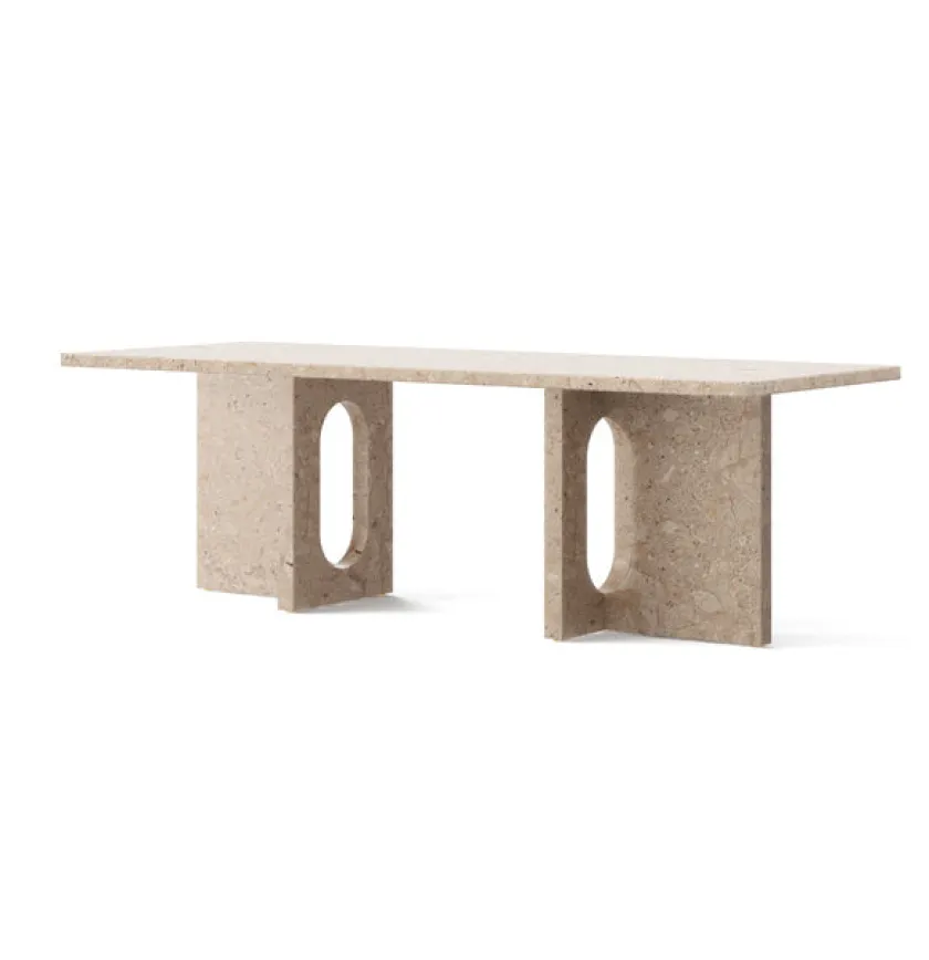 Audo Copenhagen Androgyne Lounge Table, grey galaxy marble/wood fra> Sofaborde
