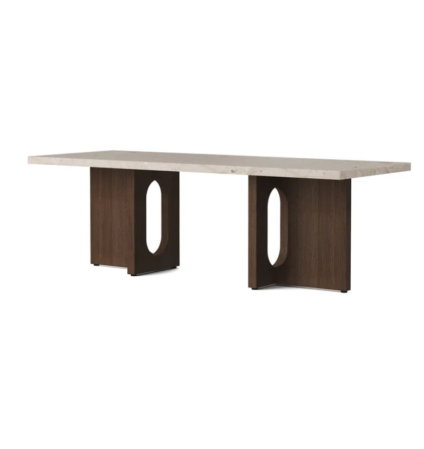 Audo Copenhagen Androgyne Lounge Table, grey galaxy marble/wood fra> Sofaborde