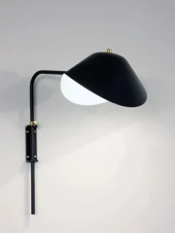 Editions Serge Mouille Antony Small Wall Bedside Lamp af Serge Mouille><noscript><img width=