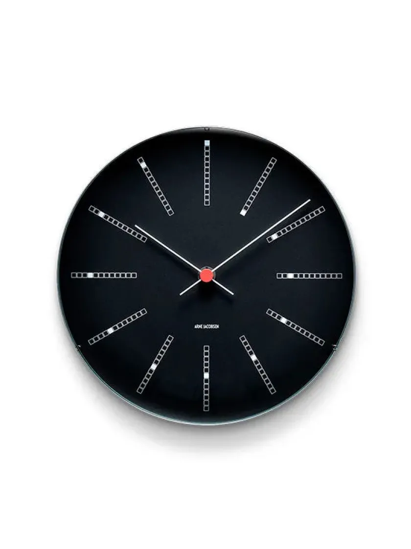 Arne Jacobsen Clocks Bankers club vægur af Arne Jacobsen i sort (Ø: 29)> Gaver Til Ham|Vægure