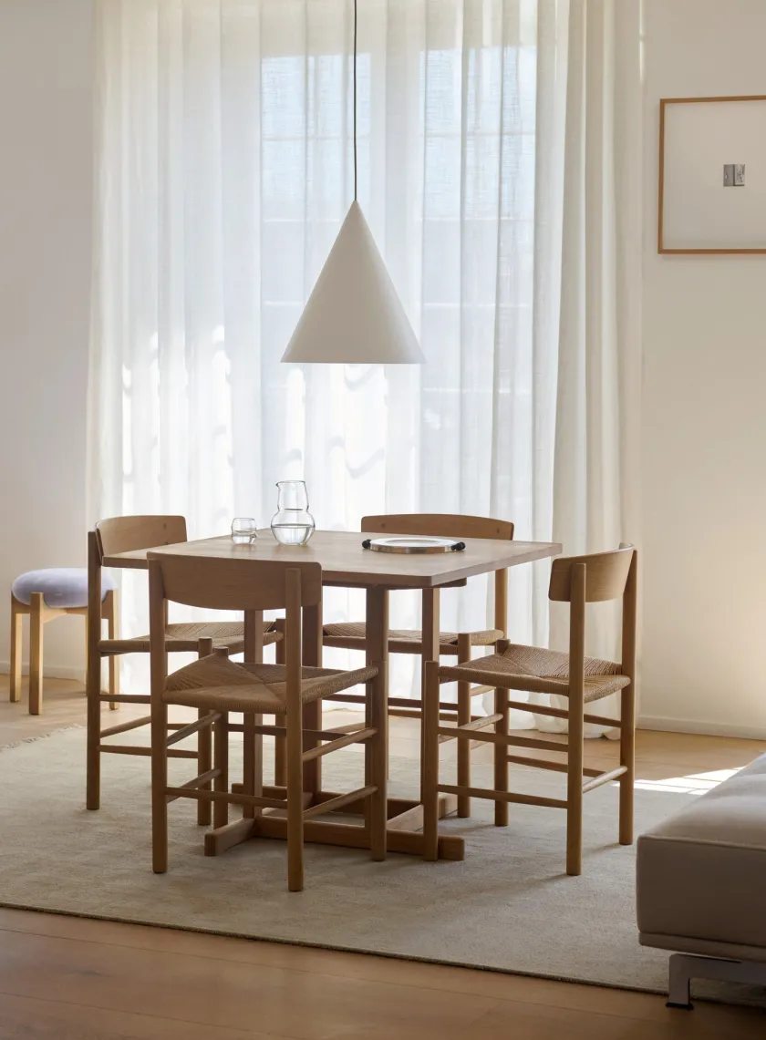 Fredericia Furniture BM80 Shaker spisebord, firkantet af Børge Mogensen> Spiseborde