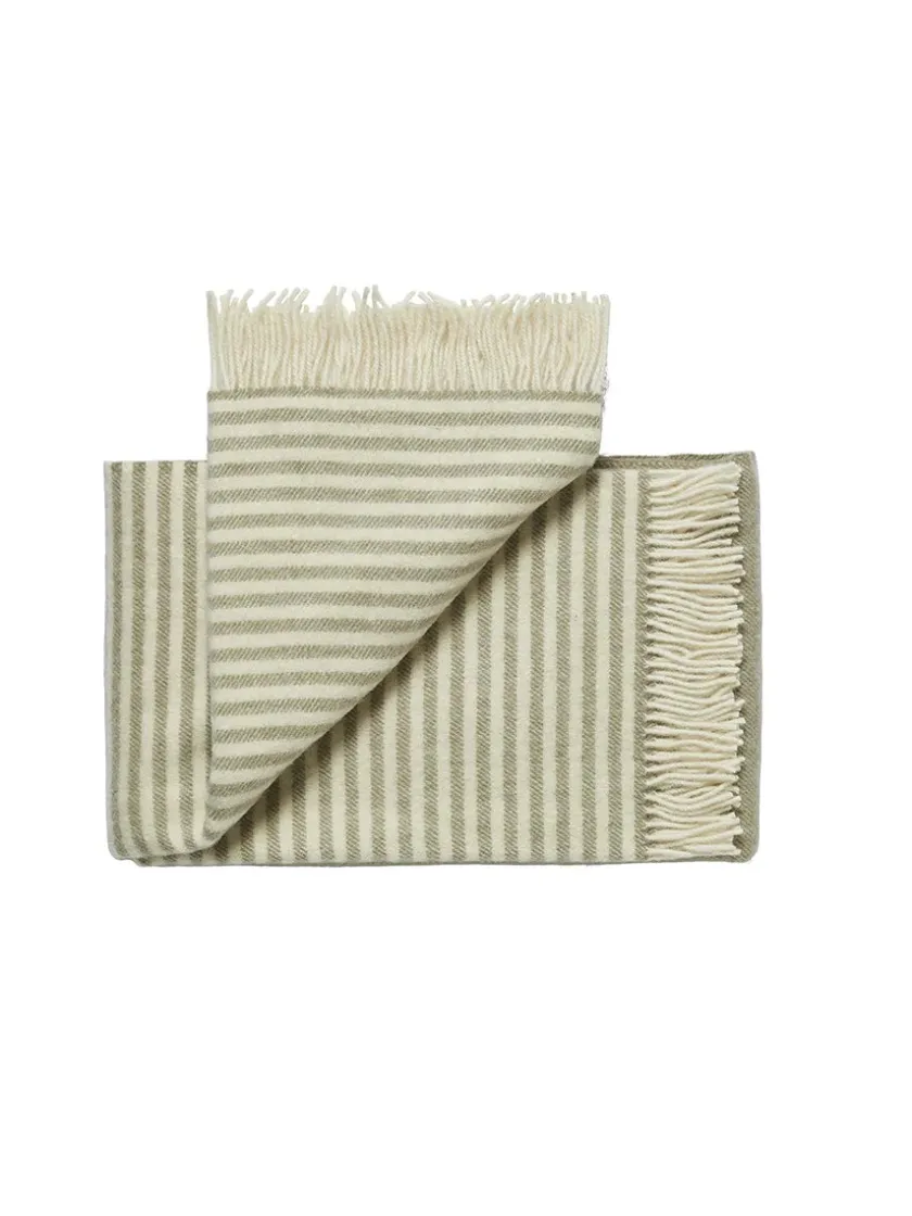 Silkeborg Uldspinderi Bogø Plaid, sunflower yellow fra> Puder Og Plaider