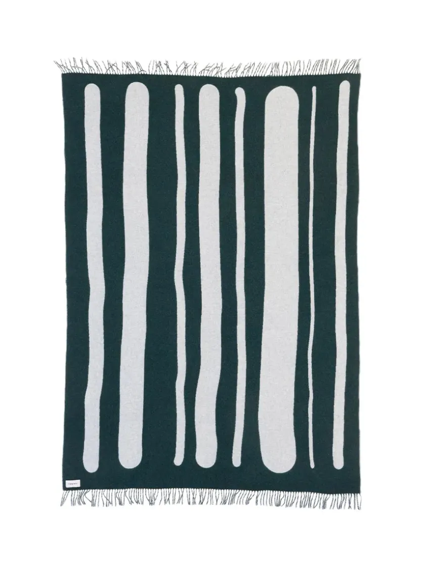 raawii Brush Plaid, green/porcelain fra> Puder Og Plaider