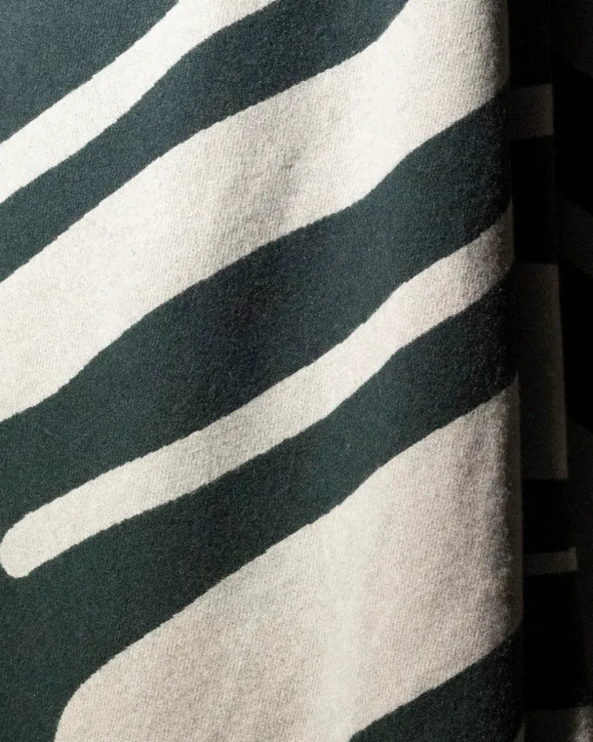 raawii Brush Plaid, green/porcelain fra> Puder Og Plaider