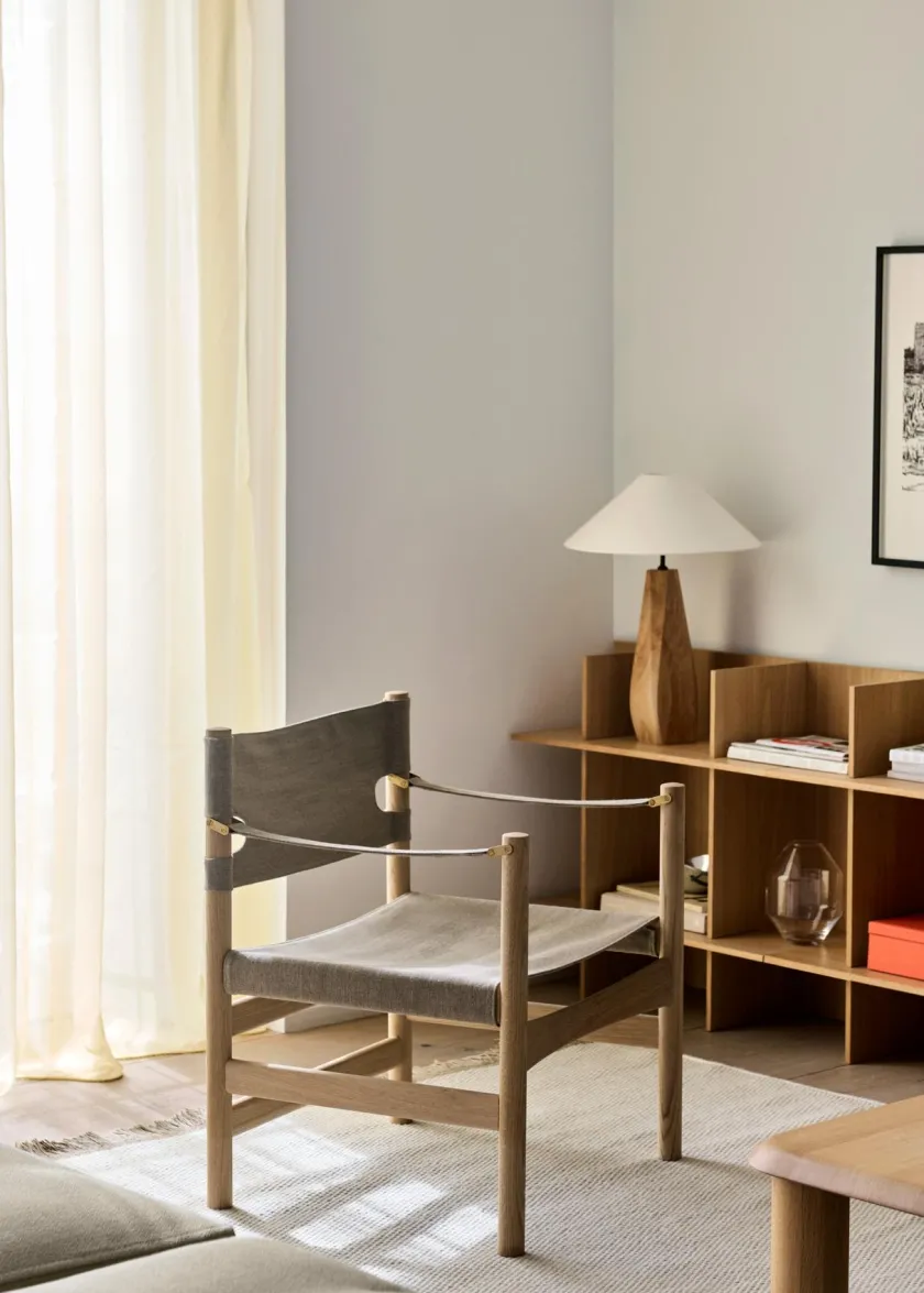 Fredericia Furniture Canvas 21 stol, lys olieret eg af Børge Mogensen> Lænestole