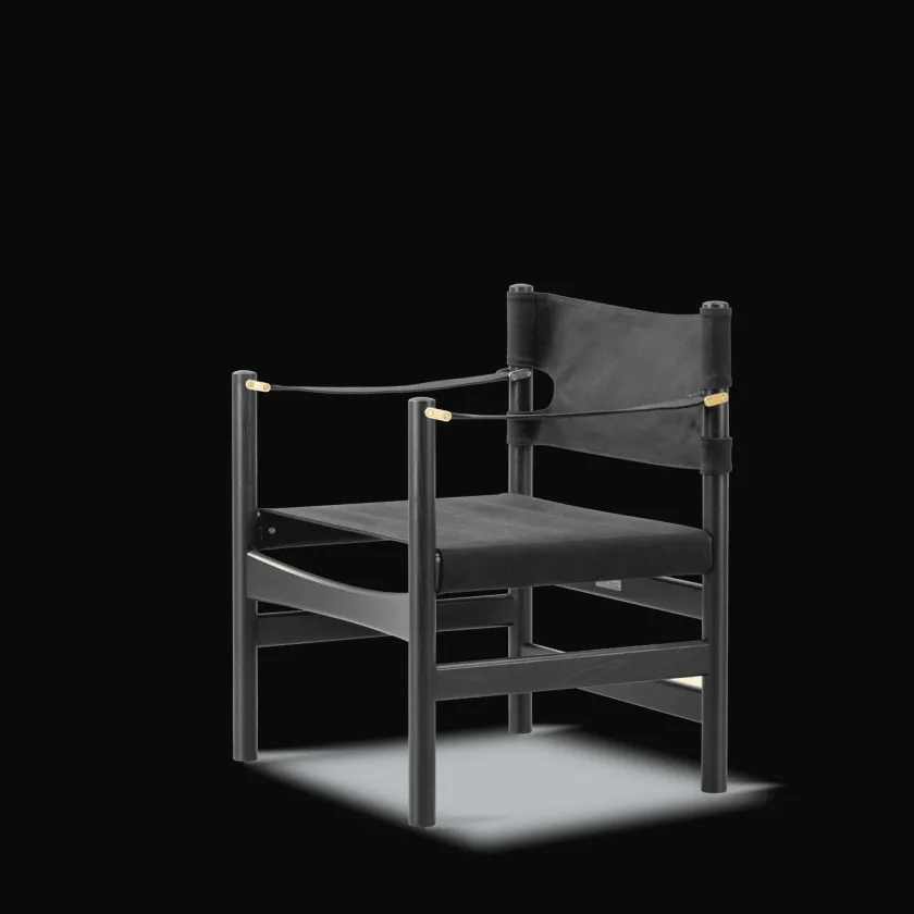 Fredericia Furniture Canvas 21 stol, sortlakeret eg af Børge Mogensen> Loungestole|Lænestole