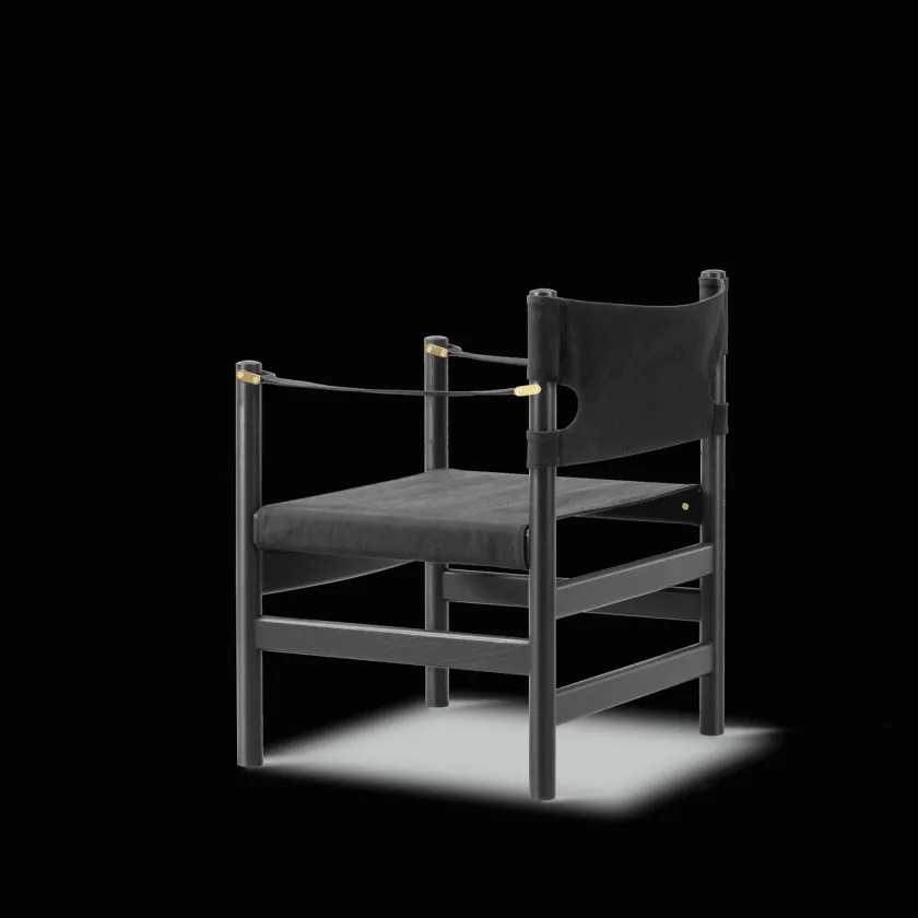 Fredericia Furniture Canvas 21 stol, sortlakeret eg af Børge Mogensen> Loungestole|Lænestole