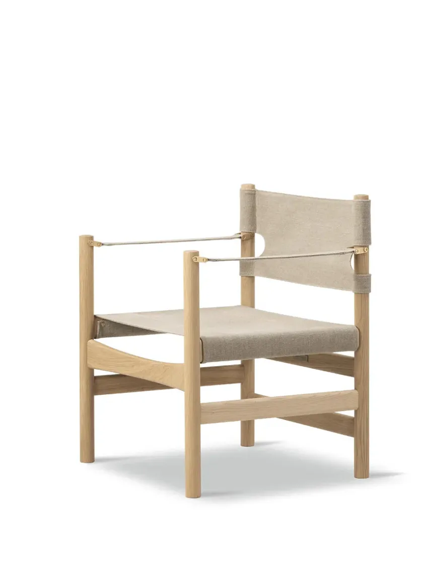 Fredericia Furniture Canvas 21 stol, sortlakeret eg af Børge Mogensen> Loungestole|Lænestole