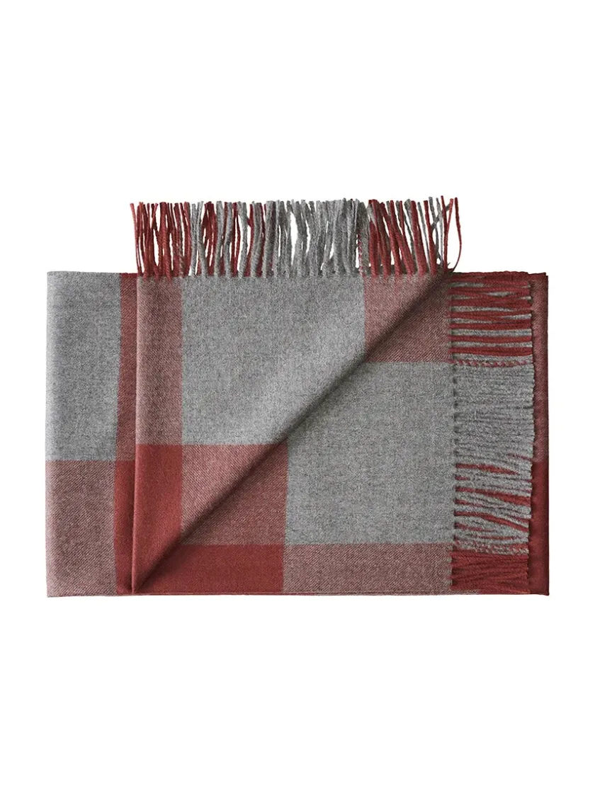 Silkeborg Uldspinderi Caracas Plaid, beetroot fra> Puder Og Plaider