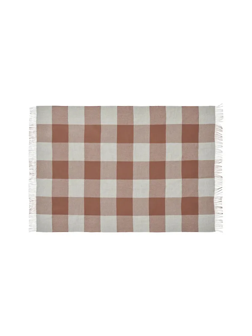 Silkeborg Uldspinderi Caracas Plaid, caramel fra> Puder Og Plaider