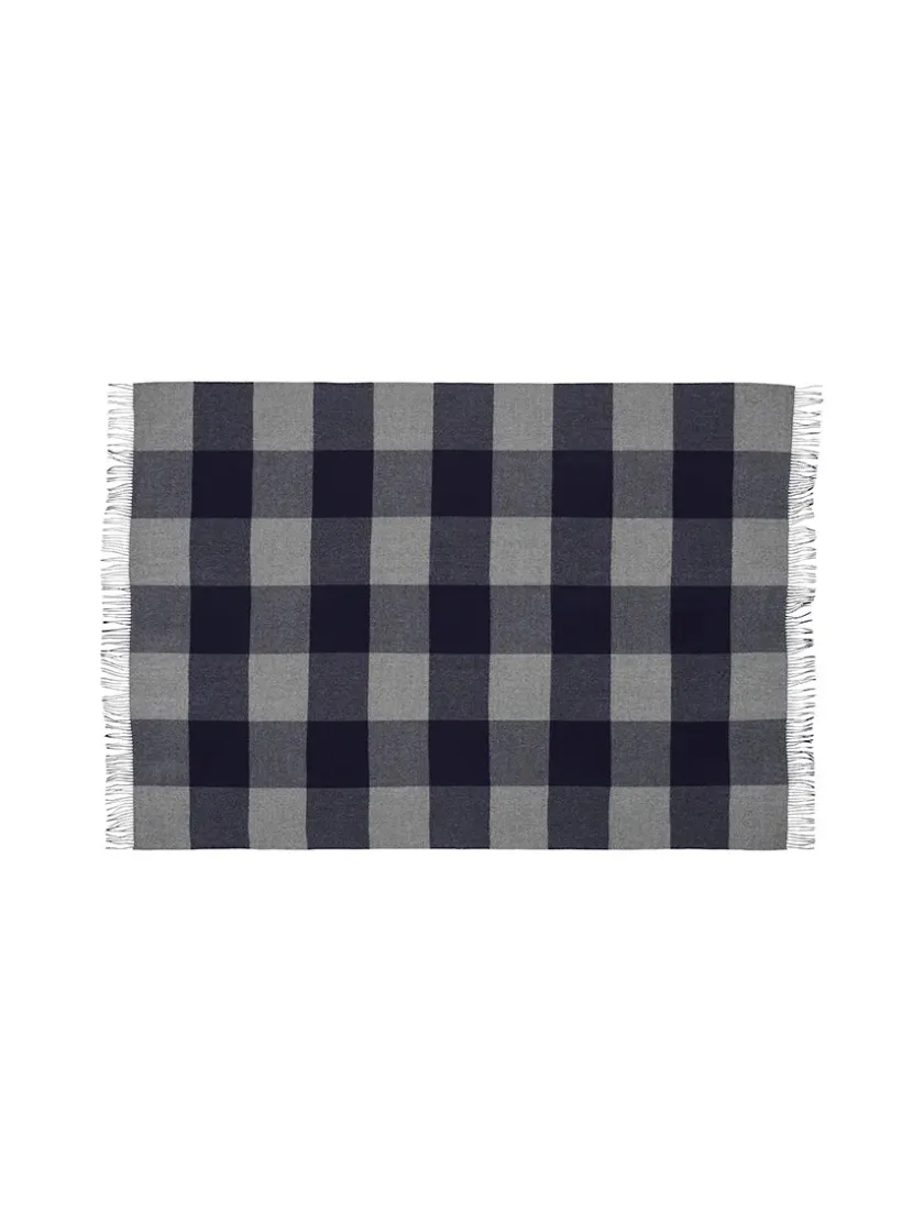Silkeborg Uldspinderi Caracas Plaid, marina fra> Puder Og Plaider
