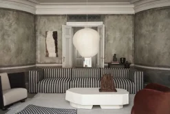 Ferm Living Catena Sofa Center Louisiana, sand/black fra><noscript><img width=