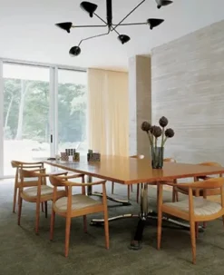 Editions Serge Mouille Ceiling Lamp w/6 Rotating Arms af Serge Mouille> Spots