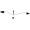 Editions Serge Mouille Ceiling Lamp w/3 Rotating Arms af Serge Mouille> Spots