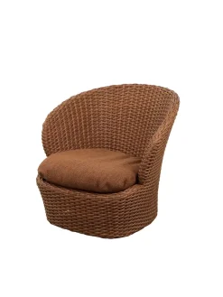 Cane-line Coast Loungestol med. Swivel, umber brown fra> Udendørs Loungemøbler|Havestole