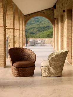 Cane-line Coast Loungestol med. Swivel, umber brown fra><noscript><img width=