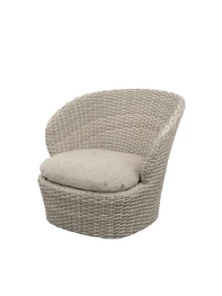Cane-line Coast Loungestol med. Swivel, sand fra> Udendørs Loungemøbler|Havestole