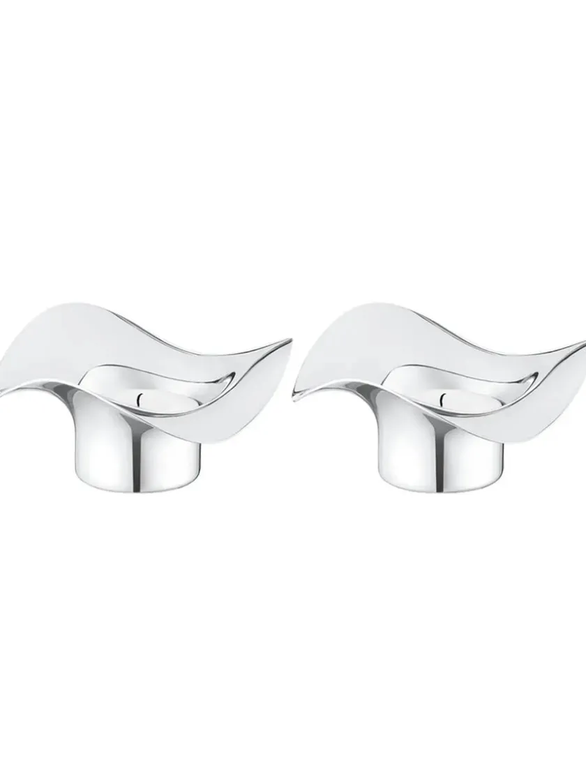 Georg Jensen Cobra Fyrfadsstage 2 stk. fra> Lysestager